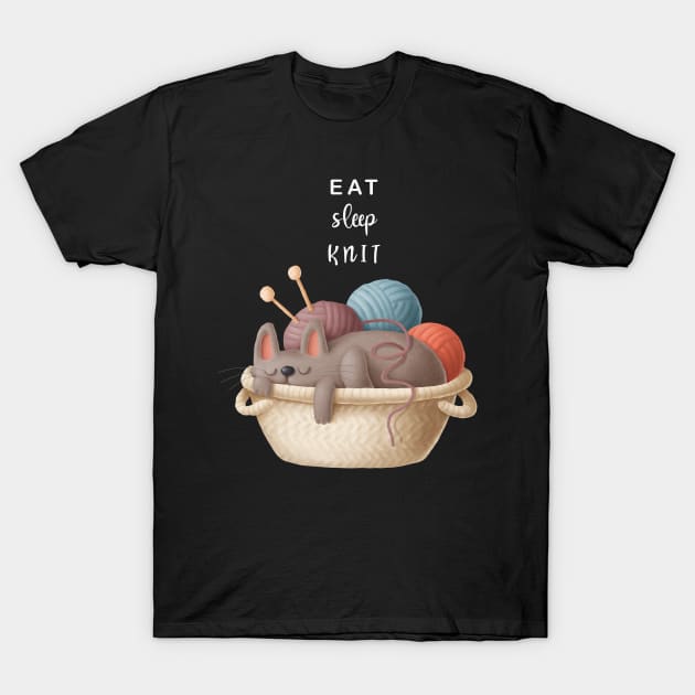 Sleeping Kitty T-Shirt by Lucia